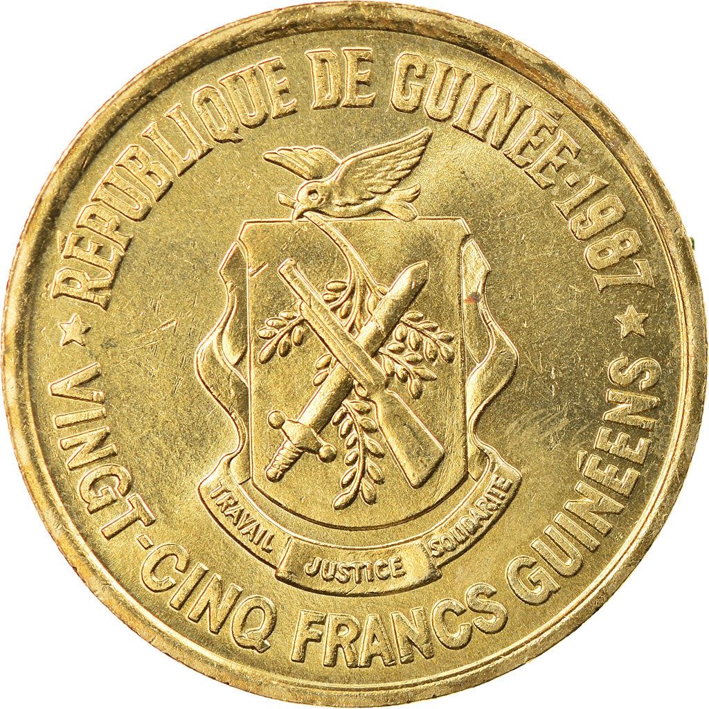 Guinea | 25 Francs Guineens Coin | Palm leaf | Km:60 | 1987