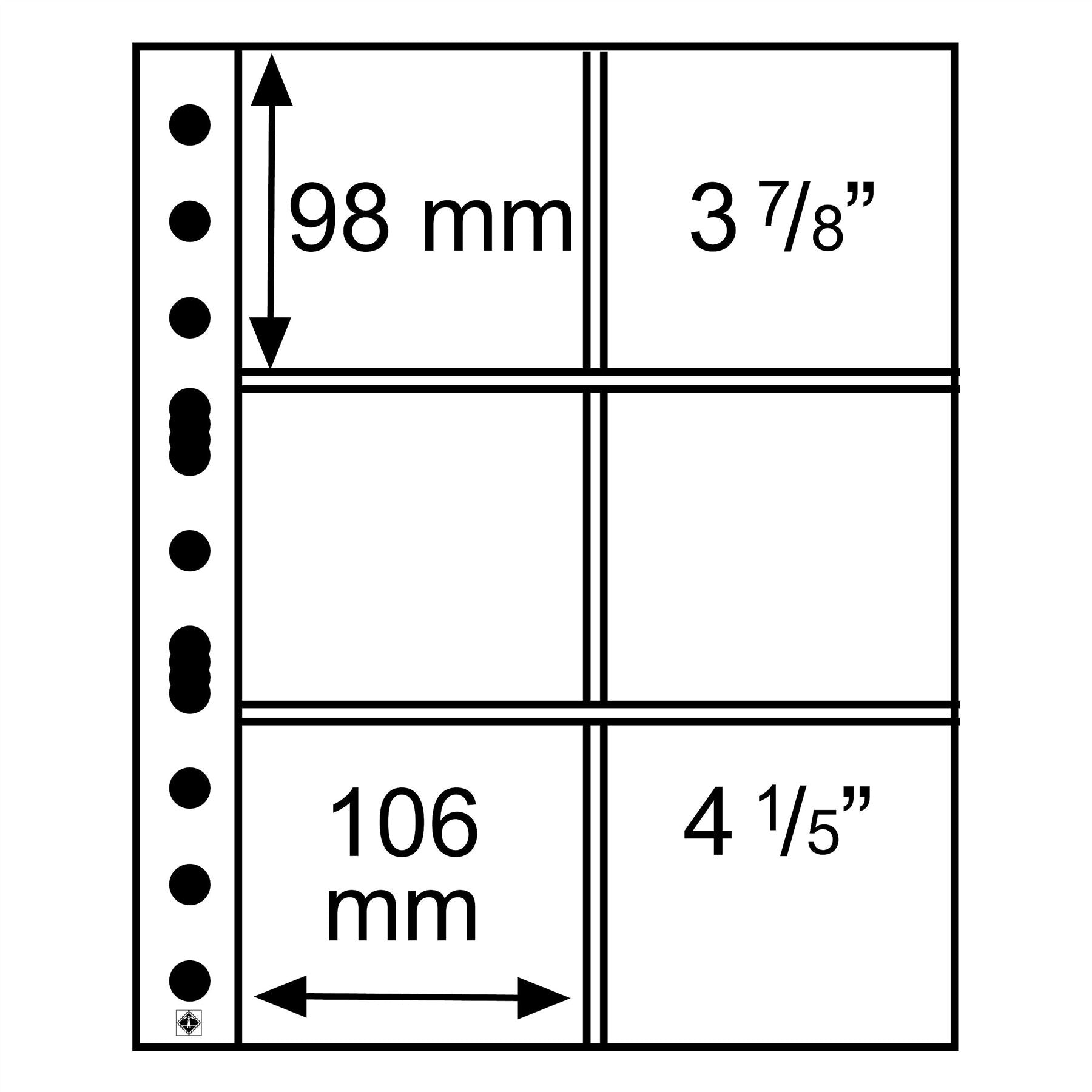 GRANDE Pocket Sheets for Ring Binders | Packs of 5 | Different Pocket Configurations | 2 Colors Available