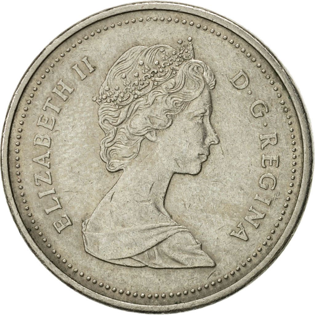Canada | 5 Cents Coin | Copper-nickel | 2nd portrait; Copper-nickel | KM:60.2a | 1982-1989