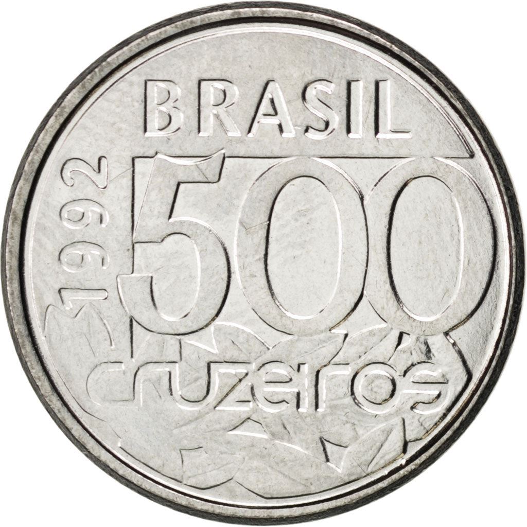 Brazil | 500 Cruzeiros Coin | Sea turtle | Km:624 | 1992 - 1993