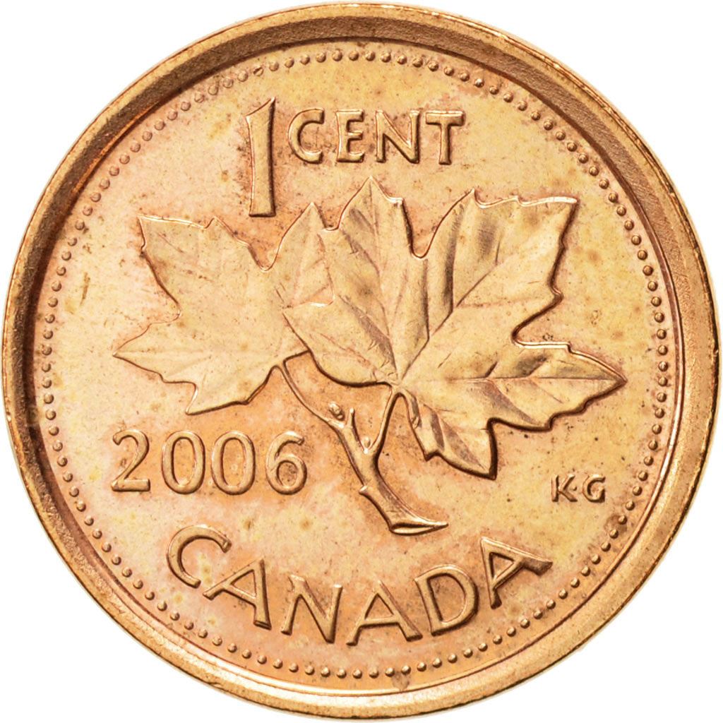 Canada | 1 Cent Coin | Copper plated zinc | 4th portrait; non-magnetic | KM:490 | 2003-2012