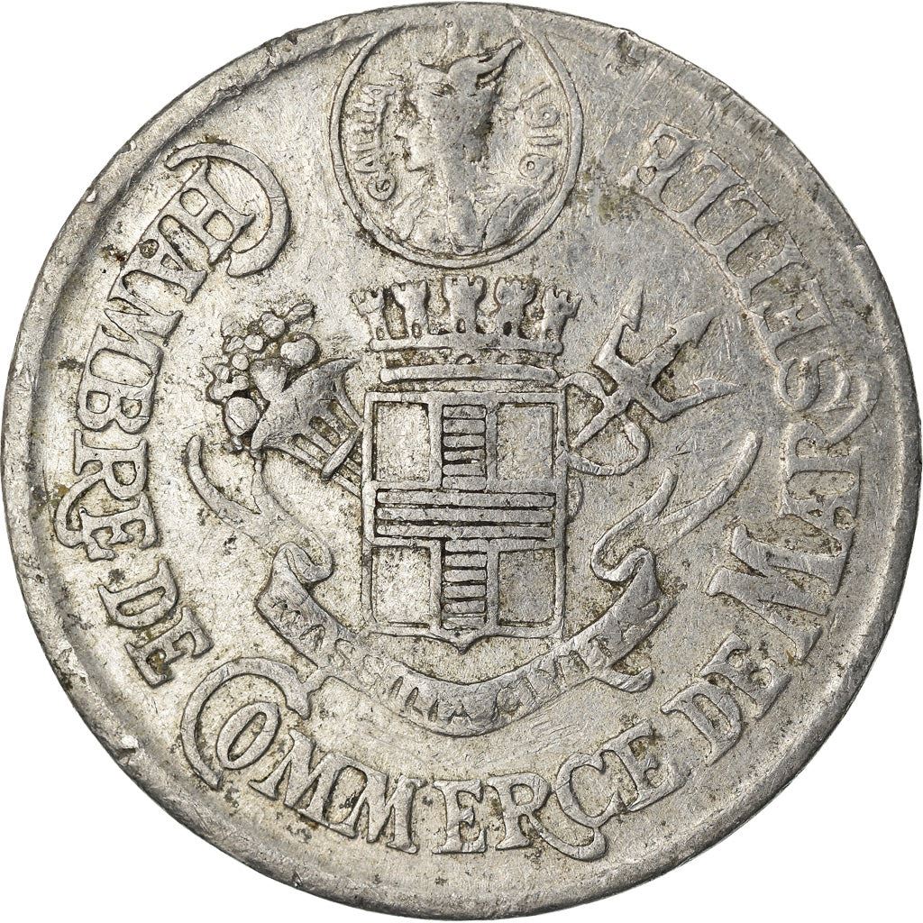 France Marseille | 10 Centimes Coin | Coat of Arms | Aluminium | Élie mon:10.2 | 1916