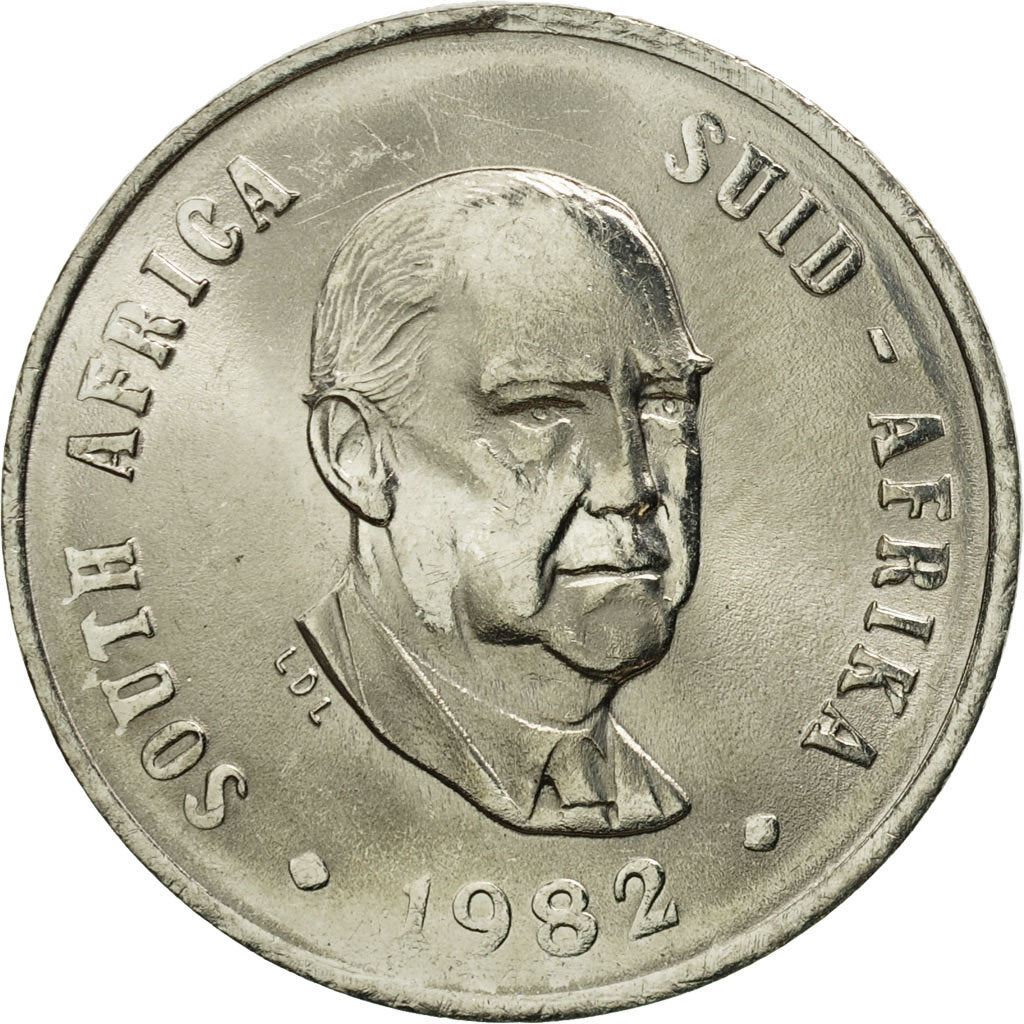 Sør-Afrika 10 Cent Mynt | Balthazar J. Vorster | KM112 | 1982