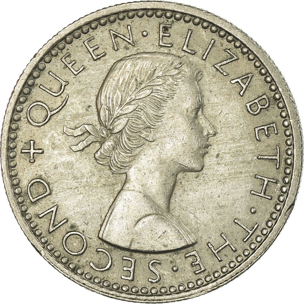 New Zealander 6 Pence Mynt | Dronning Elizabeth II | Huia Fugl | KM26 | 1953 - 1965