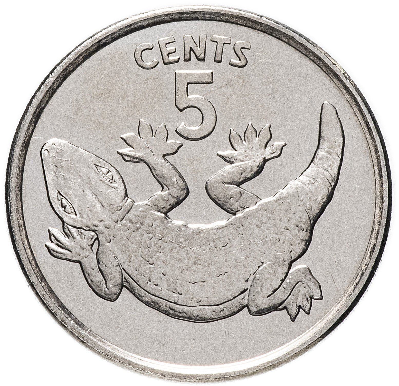 Kiribati | 5 Cents Coin | Stump-tailed Gecko | KM:3a | 1979