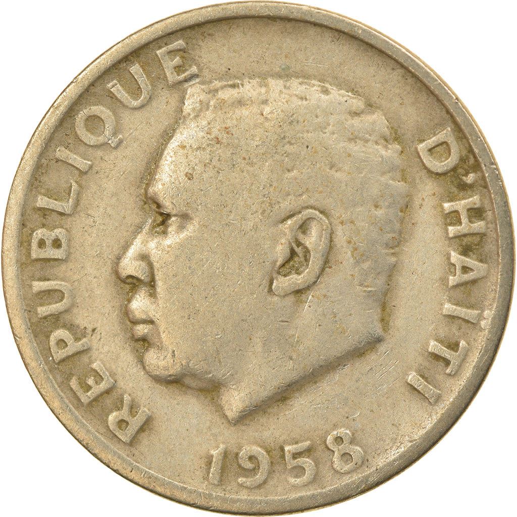 Haiti | 5 Centimes Coin | Francois Duvalier | Cannon | Km:62 | 1958 - 1970