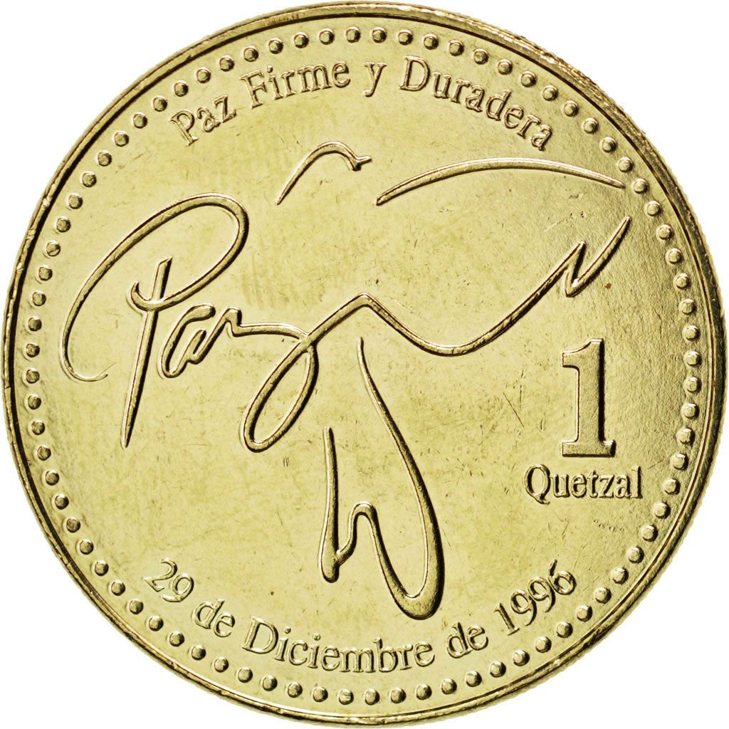 Guatemala | 1 Quetzal Coin | Stylized peace dove | Km:284 | 1999 - 2012