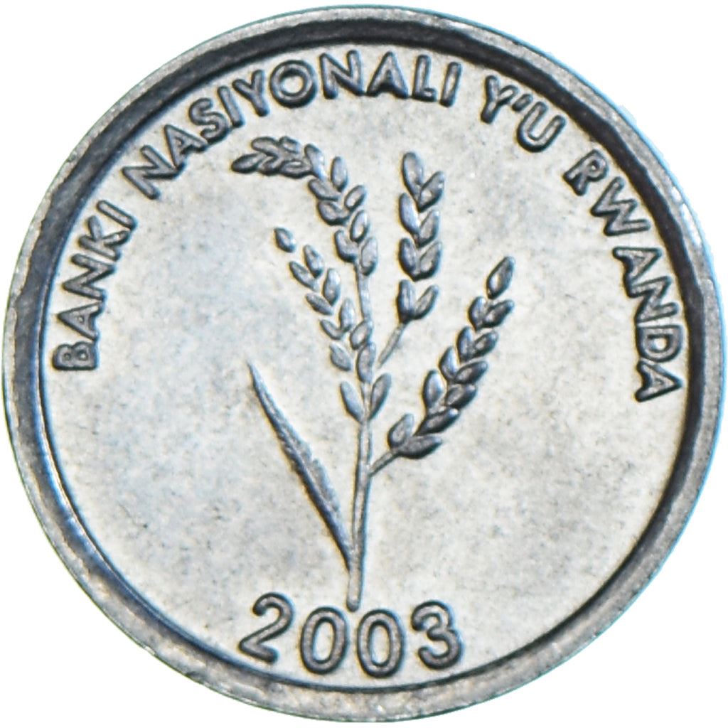 Rwanda | 1 Ifaranga Coin | Rice Plant | Km:22 | 2003