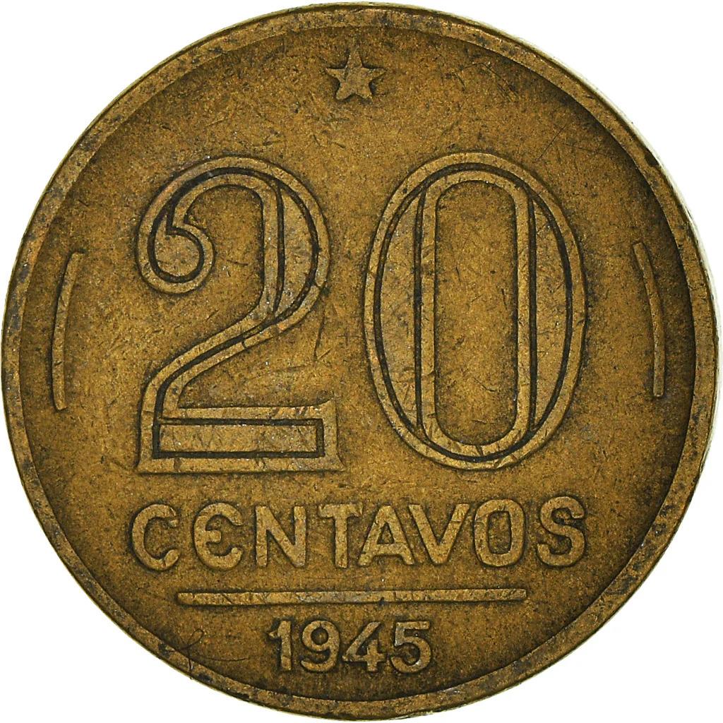Pièce de 20 centavos du Brésil | KM556a | 1943 - 1948