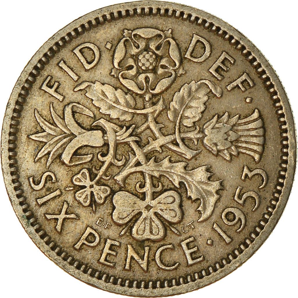 United Kingdom | 6 Pence Coin | Elizabeth II | Km:889 | 1953