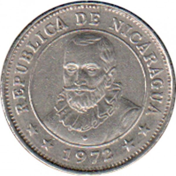 Nicaragua | 5 Centavos Coin | Explorer | Sun | Volcanos | Km:24.2A | 1972