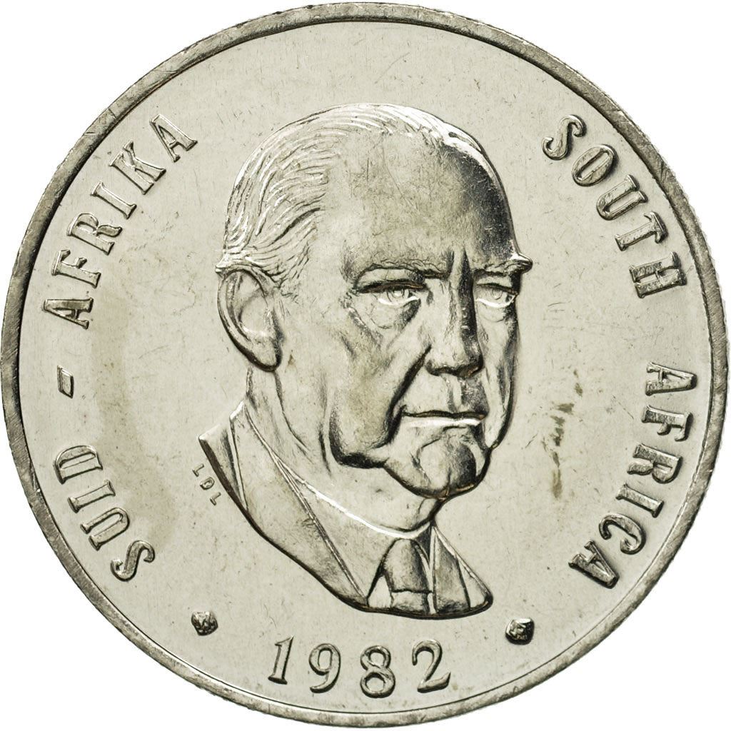 Sør-Afrika 1 Rand Mynt | Balthazar J. Vorster | KM115 | 1982
