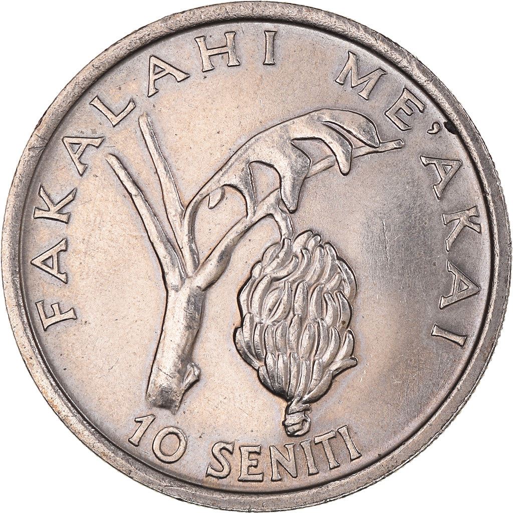 Tonga | Moneta da 10 Seniti | Re Tupou IV | Banana | FAO | Km:69 | 1981 - 1996
