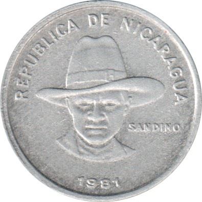 Nicaragua Coin Nicaraguan 5 Centavos Coin | Augusto Nicolas Sandino | KM49 | 1981