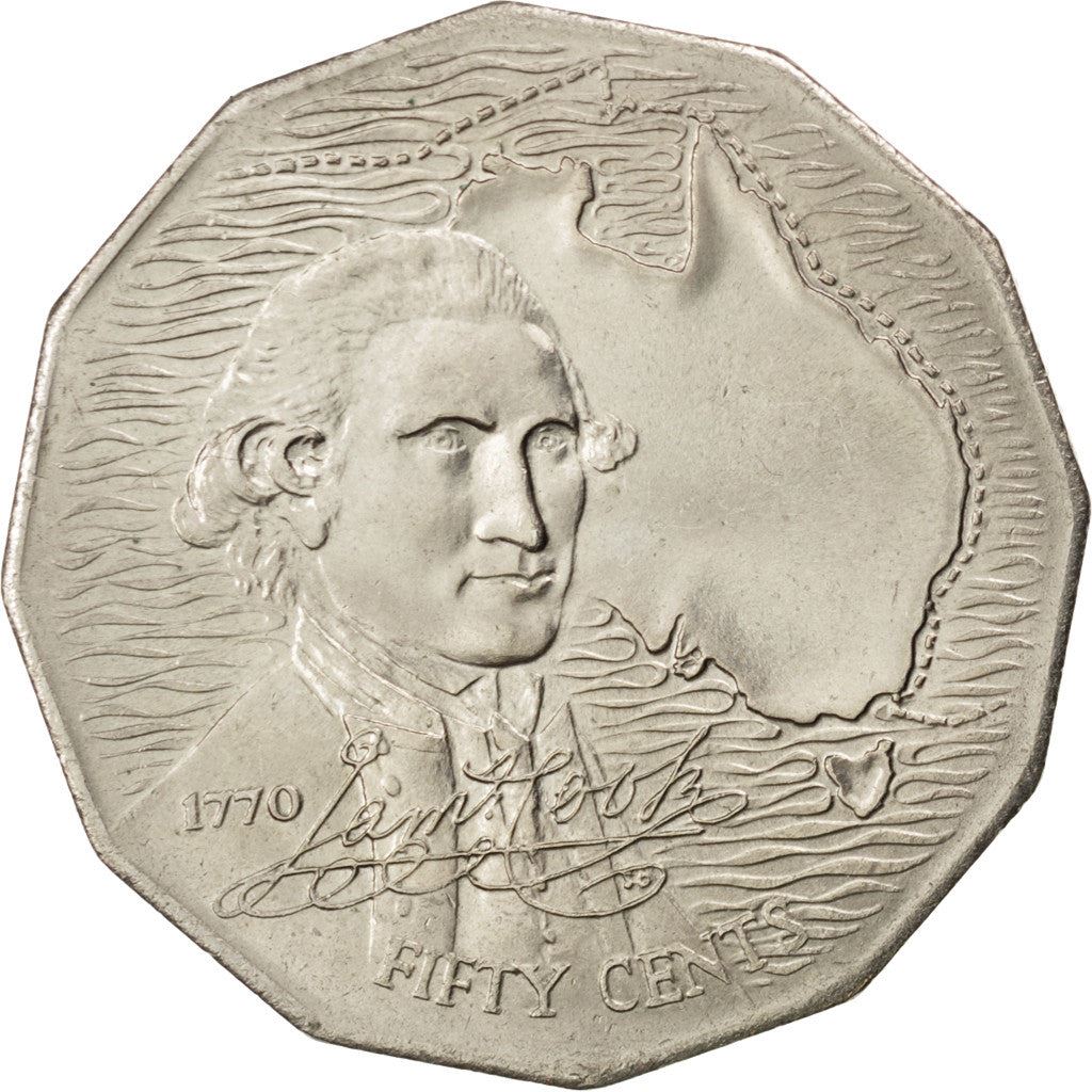 Australia | 50 Cents Coin | Captain Cook | Km:69 | 1970