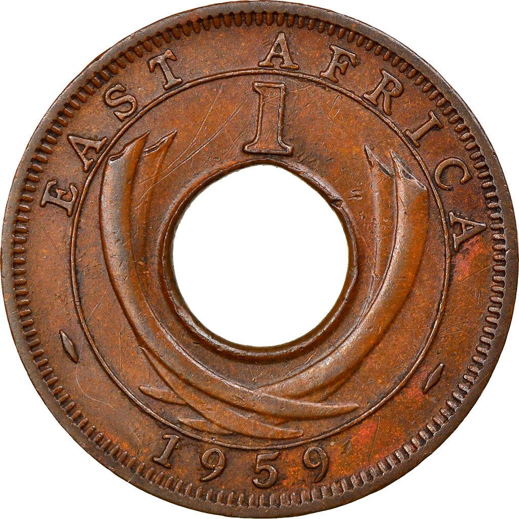 East Africa | 1 Cent Coin | Crown | Tusks | Km:35 | 1954 - 1962