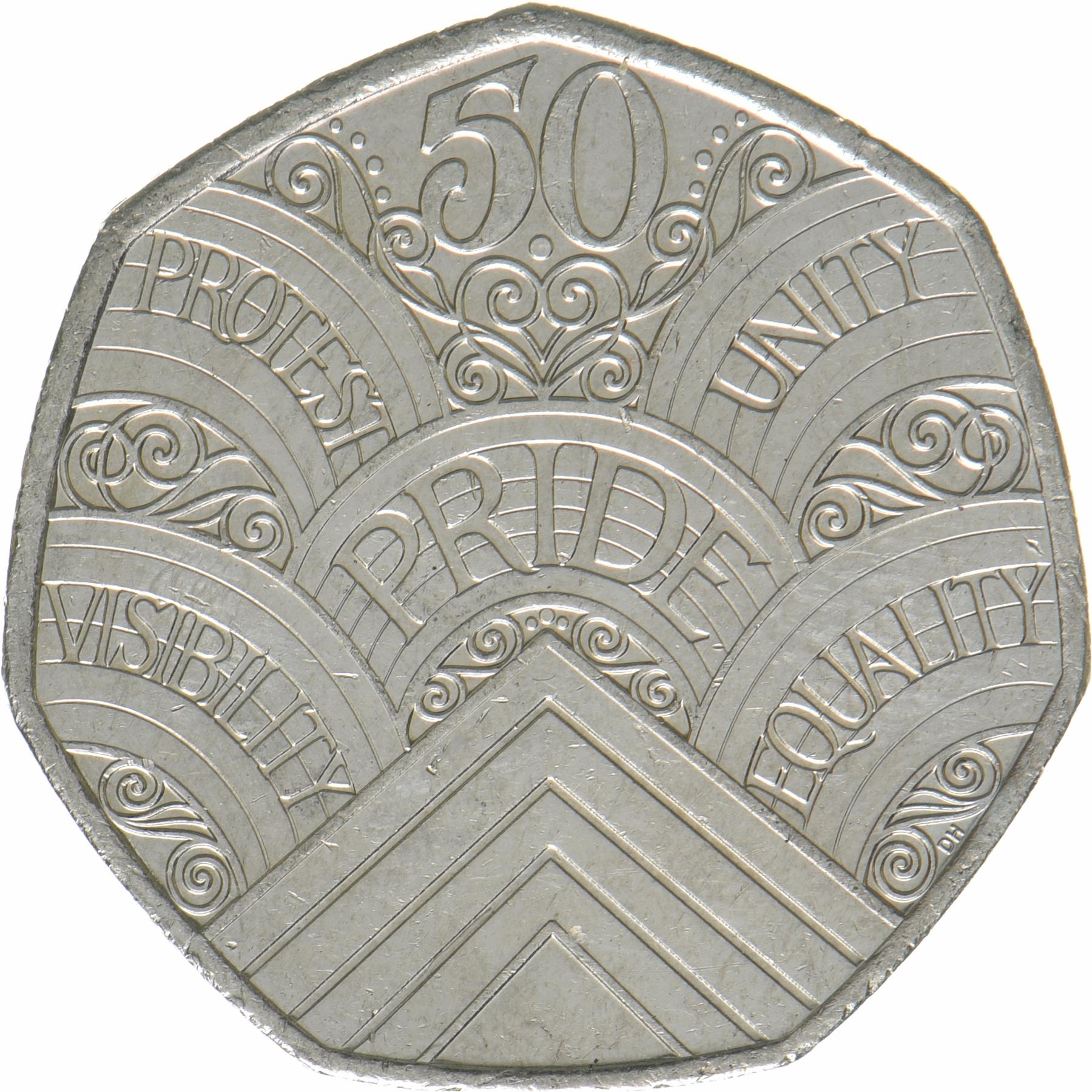 United Kingdom | 50 Pence Coin | Pride UK | KM:2158 | 2022