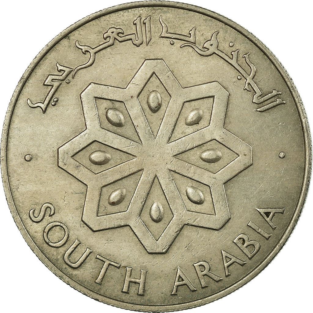 South Arabia | 50 Fils / 1 Dirham Coin | 8-sided Star | Dhow | Km:4 | 1964
