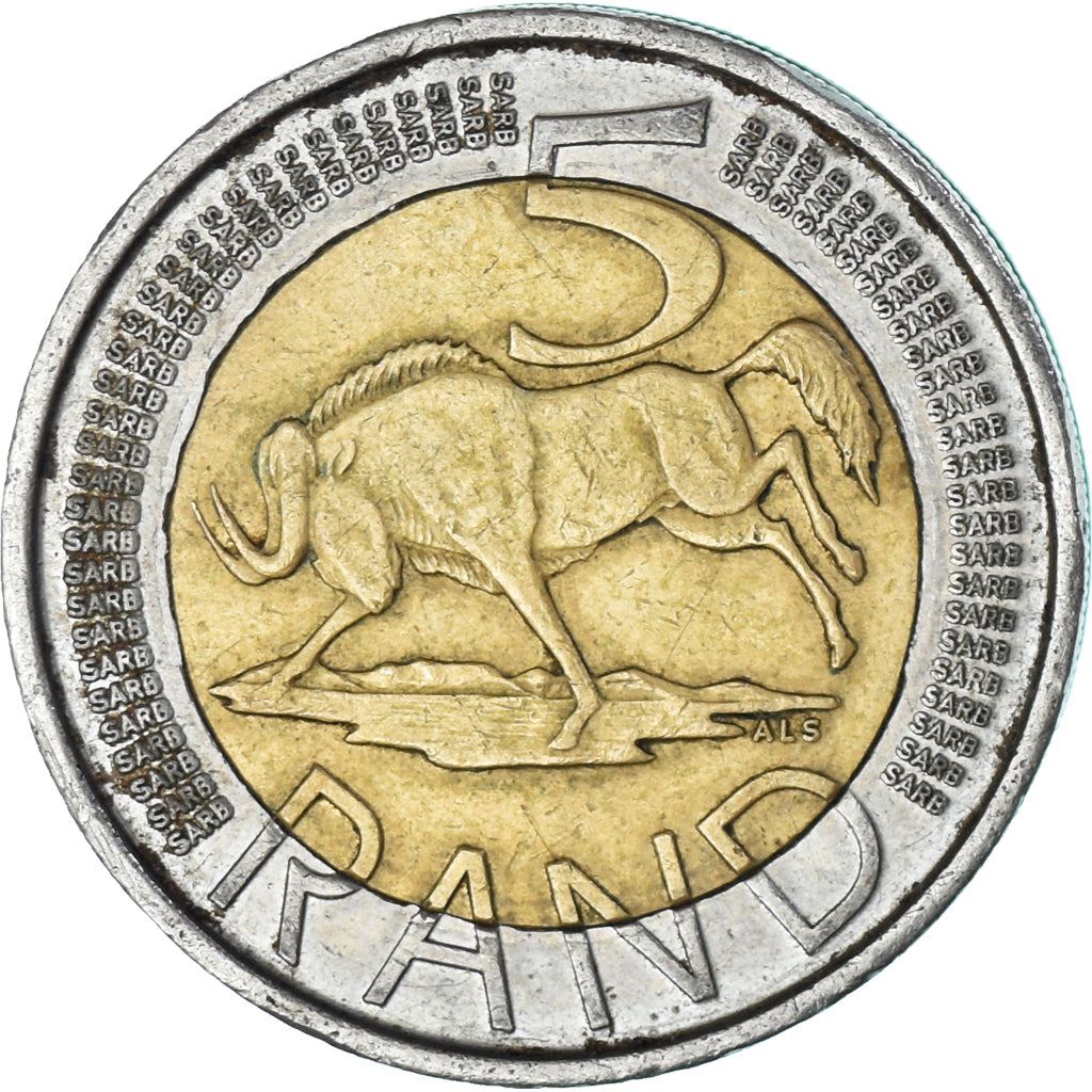 South Africa | 5 Rand Coin | Animals | Wildebeest | Gnu | Km:555 | 2012 - 2022