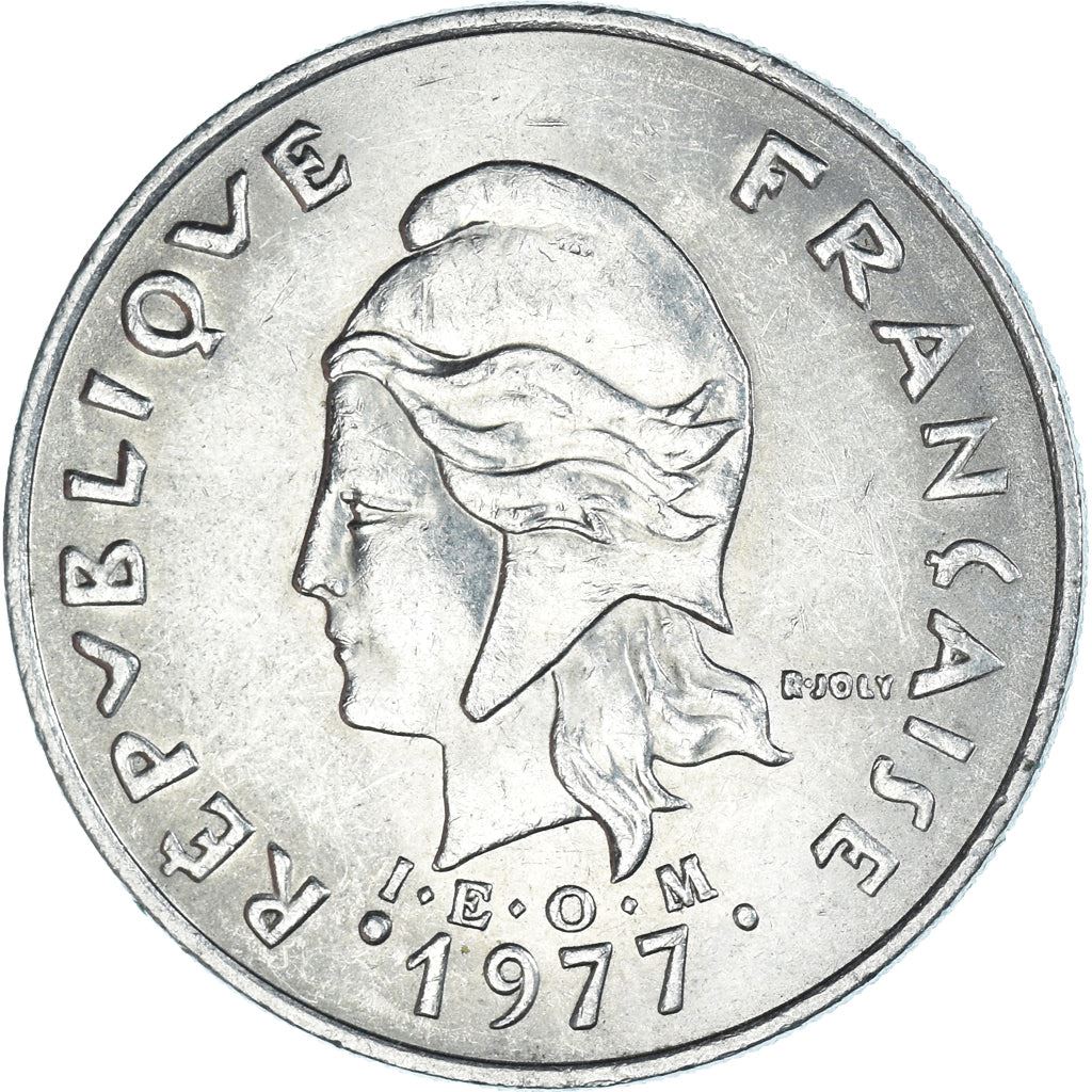 New Hebrides | 20 Francs Coin | Marianne | Native Mask | Snails | Km:3.2 | 1973 - 1982