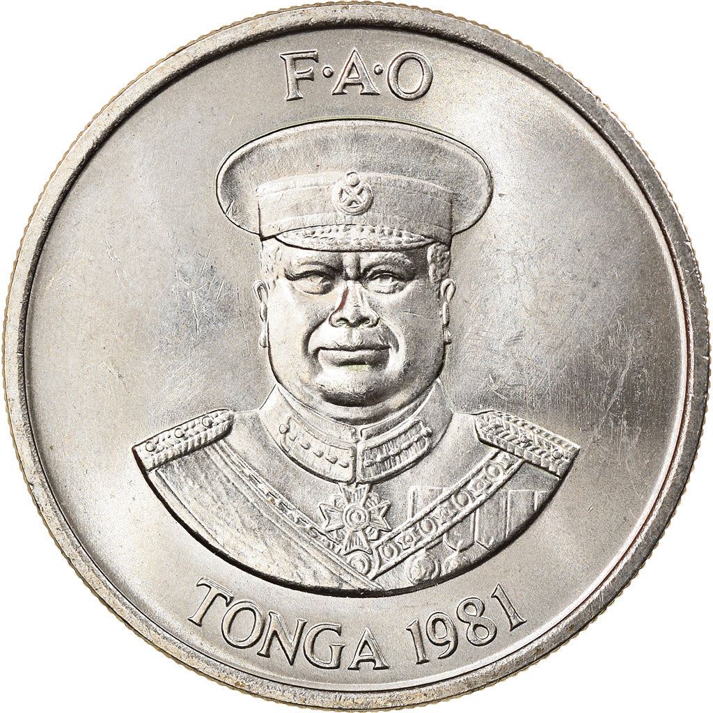 Tonga | Moneta da 10 Seniti | Re Tupou IV | Banana | FAO | Km:69 | 1981 - 1996