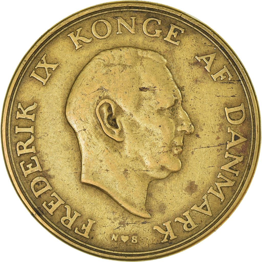 Denmark | 2 Kroner Coin | Frederik IX | Km:838 | 1947 - 1959