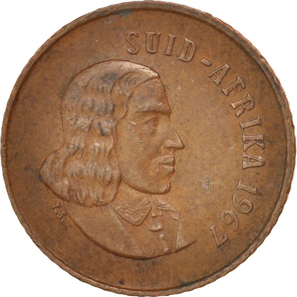 Pièce de 1 cent d'Afrique du Sud | Légende en afrikaans - SUID-AFRIKA | KM65.2 | 1965 - 1969