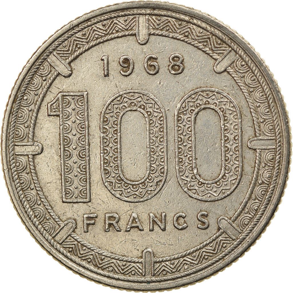 Central African States | 100 Francs Cfa Coin | Antelope | Km:5 | 1966 - 1968