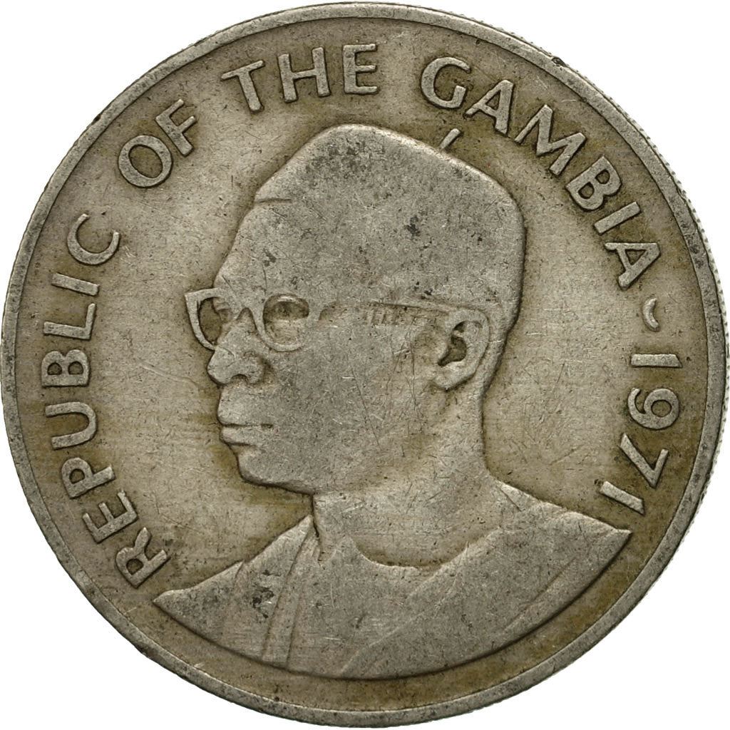 The Gambia | 50 Bututs Coin | African ox | Km:12 | 1971