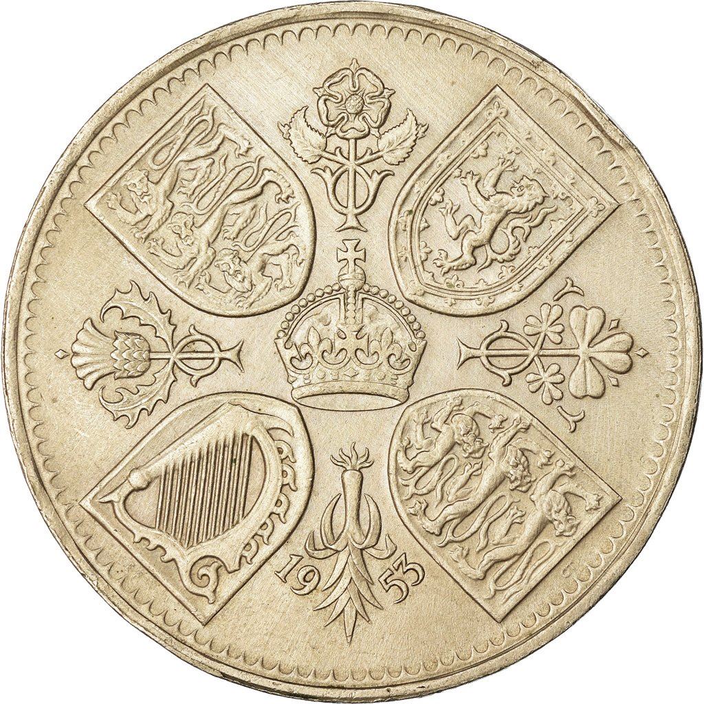 United Kingdom | 5 Shillings Coin | Coronation | KM:894 | 1953