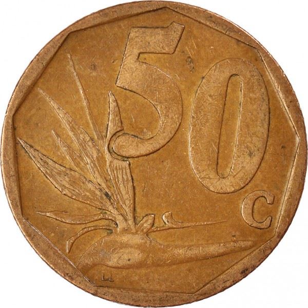 South Africa 50 Cents Zulu Legend - iNingizimu Afrika Coin KM489 2006
