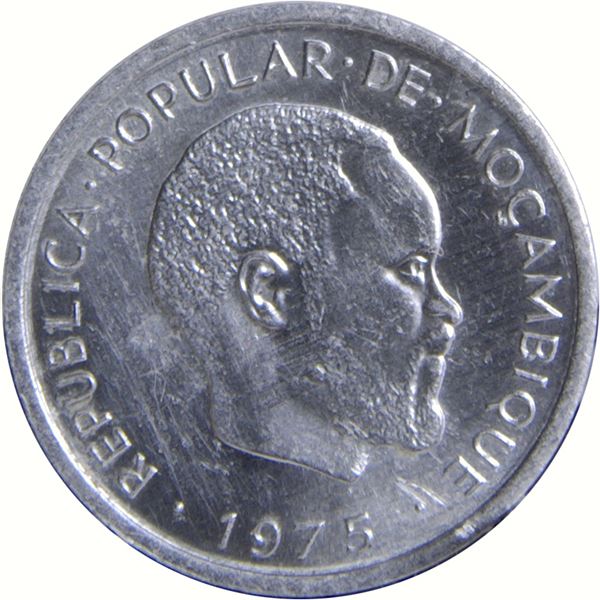 Mozambique | 1 Centimo Coin | Samora Machel | Angolan Protea | KM:90 | 1975