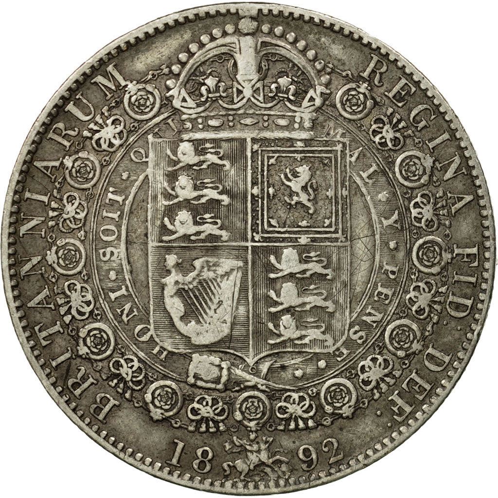 United Kingdom | 1/2 Crown Coin | Victoria | Km:764 | 1887 - 1892