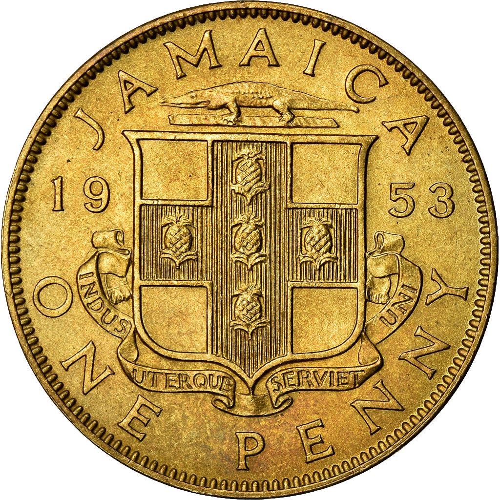 Jamaica | 1 Penny Mynt | Dronning Elizabeth II | Km:37 | 1953 - 1963