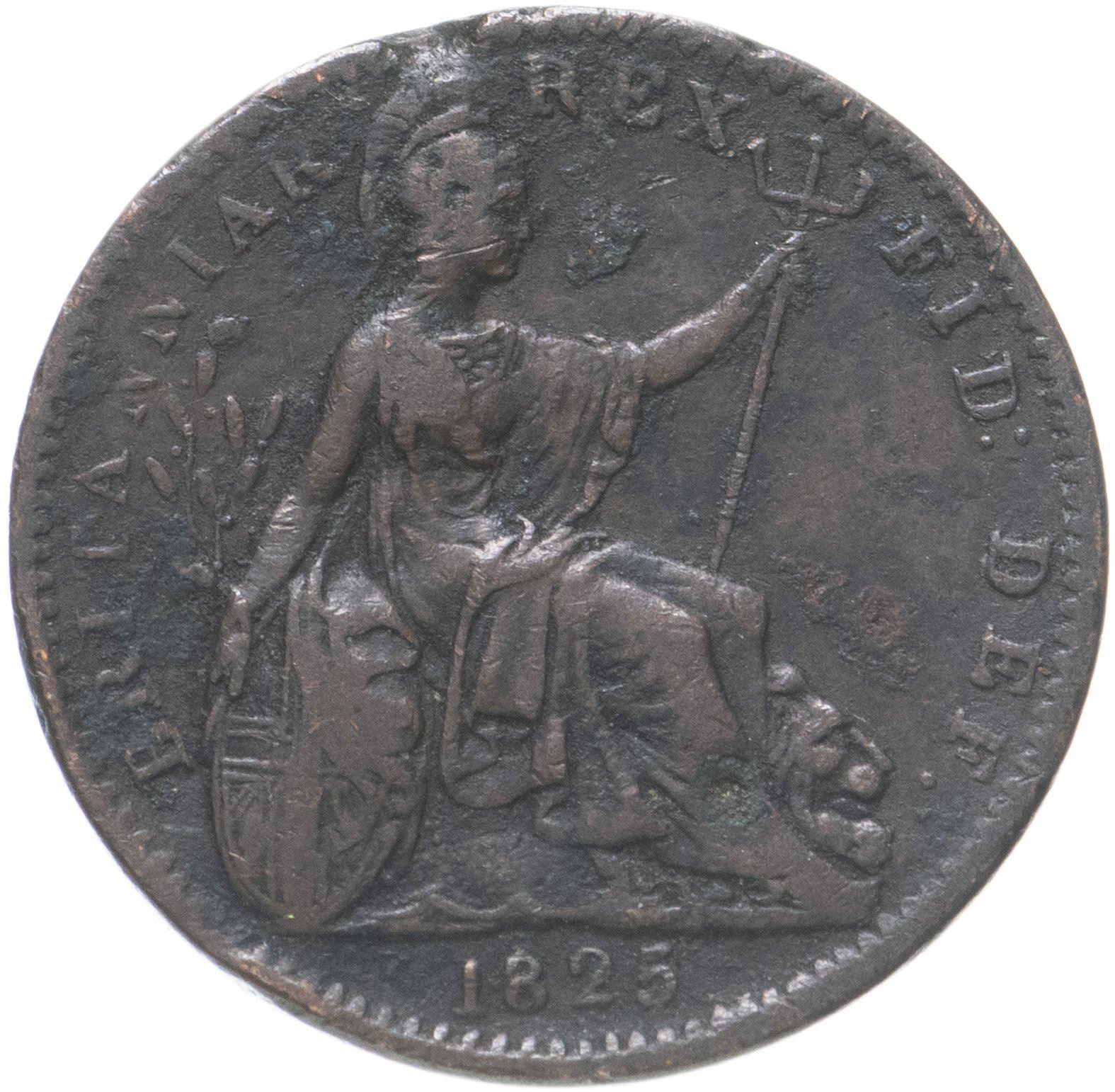 United Kingdom 1 Farthing Coin | George IV 1st issue | 1821 - 1826