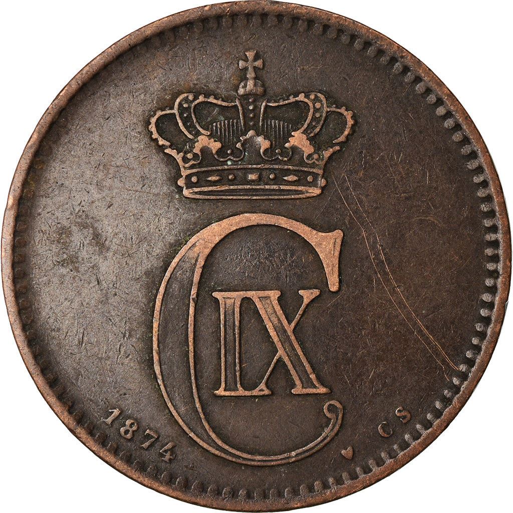 Denmark | 5 Ore Coin | Monogram | Km:794 | 1874 - 1906