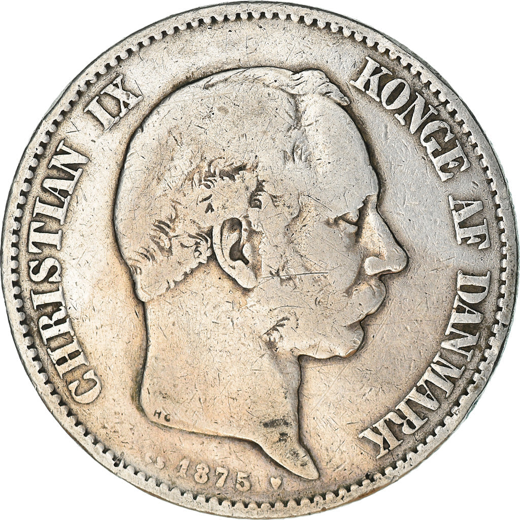 Denmark | 2 Kroner Coin | Christian IX | Km:798 | 1875 - 1899