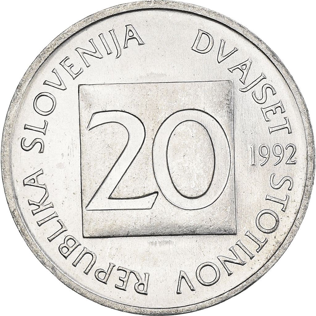 Slovenia | 20 Stotinov Coin | Owl | Km:8 | 1992 - 2006