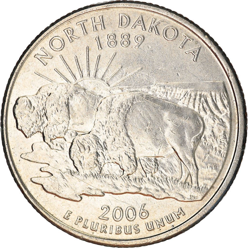 United States | 1/4 Dollar Coin | North Dakota | Km:385 | 2006