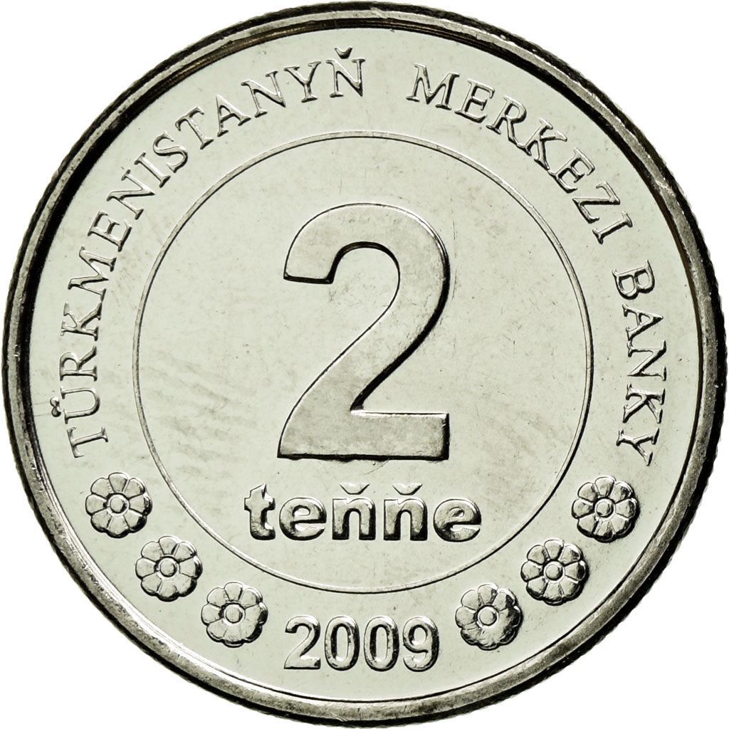 Turkmenistan 2 Tenne Coin | Independence Monument | KM96 | 2009