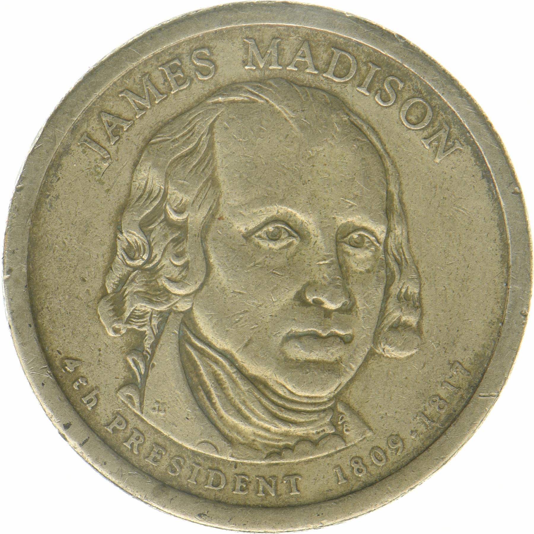 Estados Unidos | Moeda de 1 Dólar | James Madison | KM:404 | 2007
