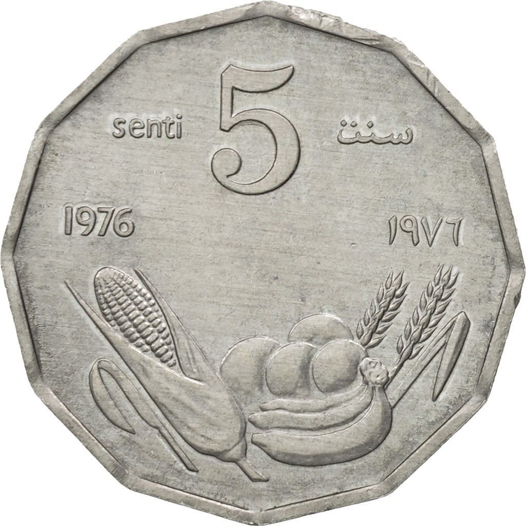 Somalia | 5 Senti Coin | FAO | Corn | Banana | Orange | Grain | Km:24 | 1976