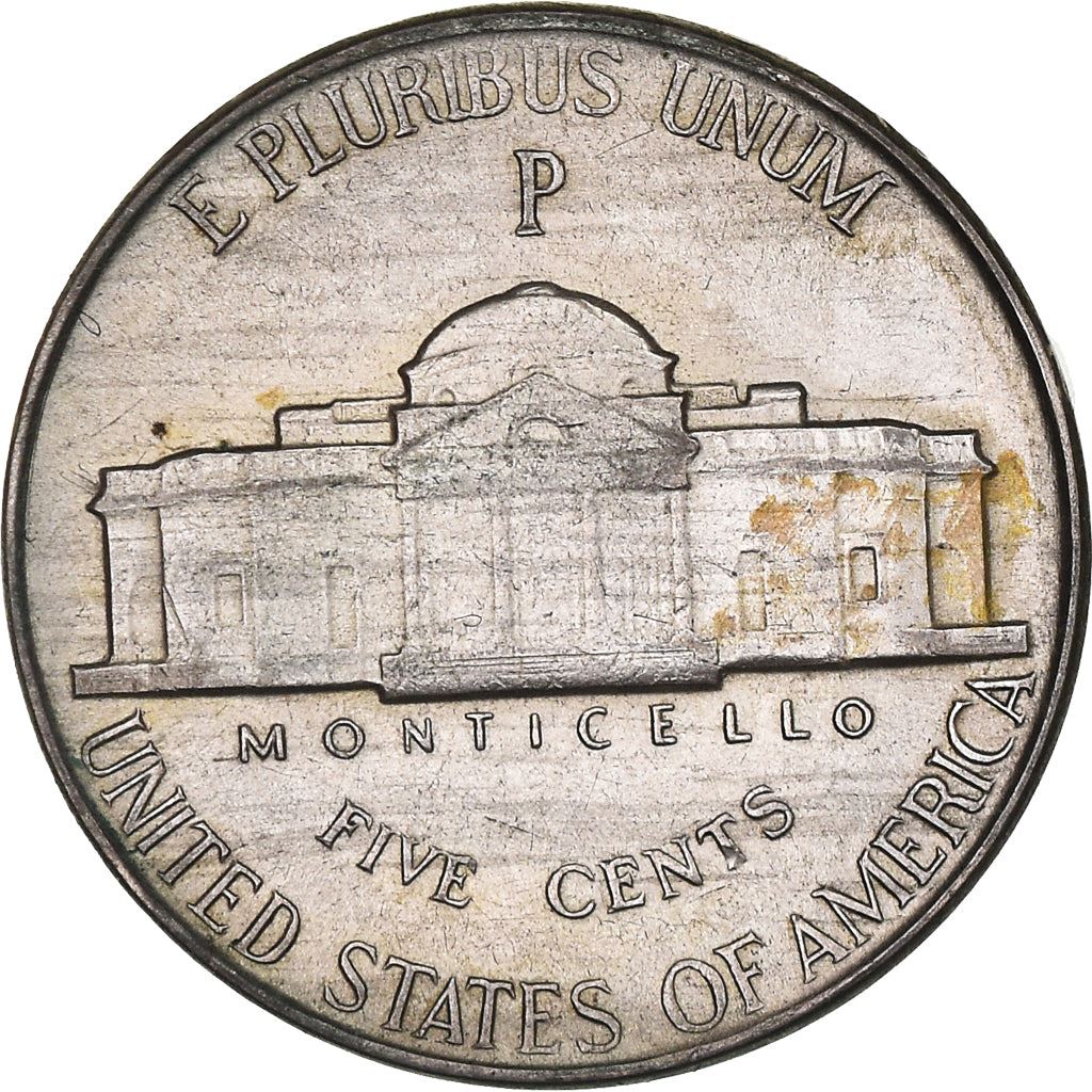 USA | 5 cent mynt | Thomas Jefferson | Monticello | KM192a | 1942 - 1945