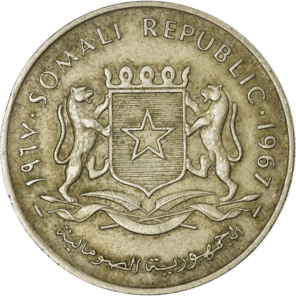 Somalia | 1 Scellino Coin | Leopards | Shield | Star | Km:9 | 1967