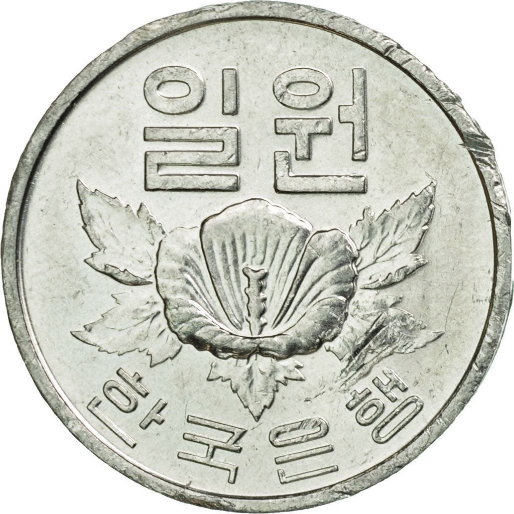 Südkorea 1-Won-Münze | Rose von Sharon - Syrischer Hibiskus | KM4a | 1968 - 1982