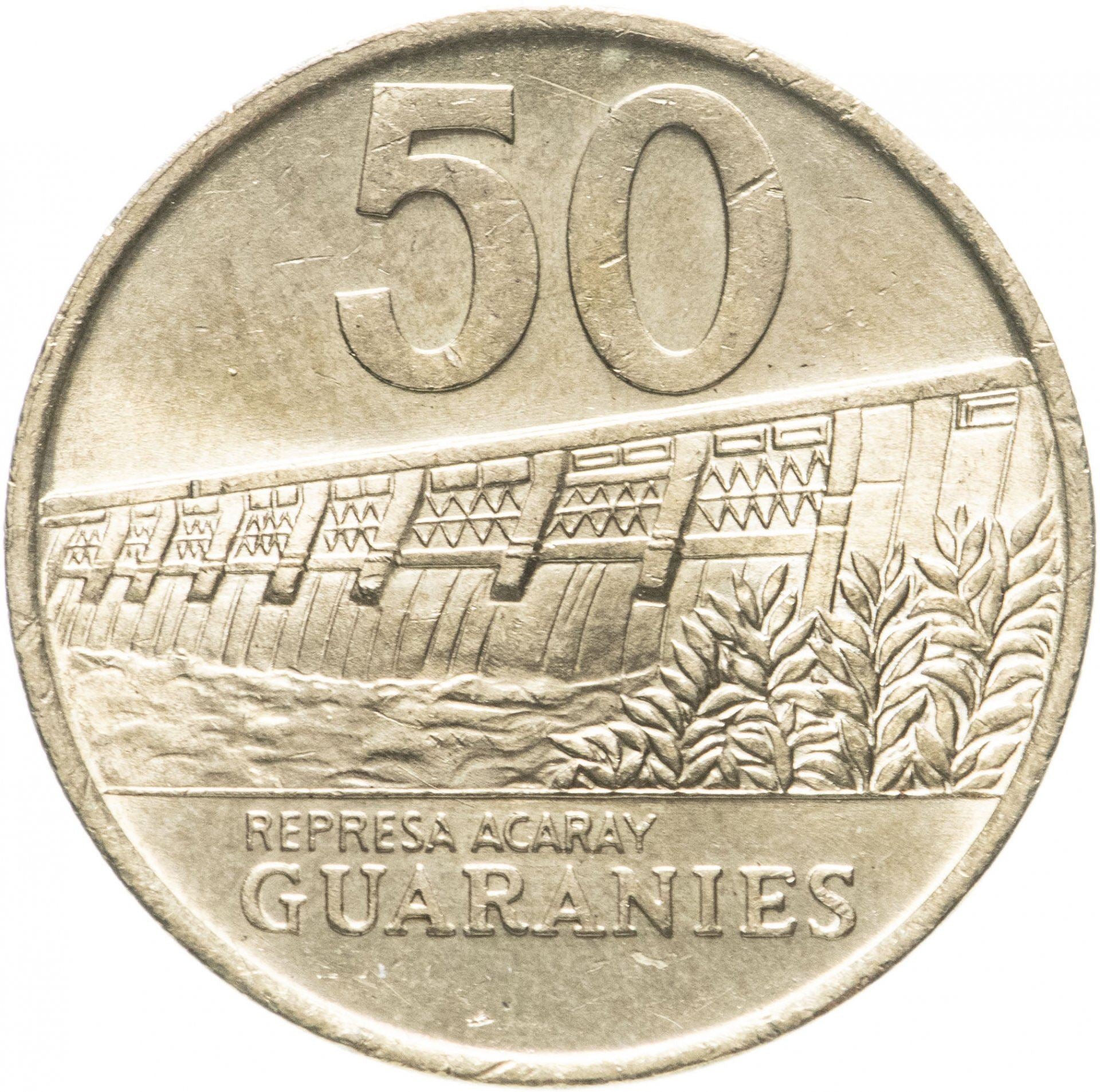 Paraguay | 50 Guaranies Coin | José Félix Estigarribia | KM:191 | 1992