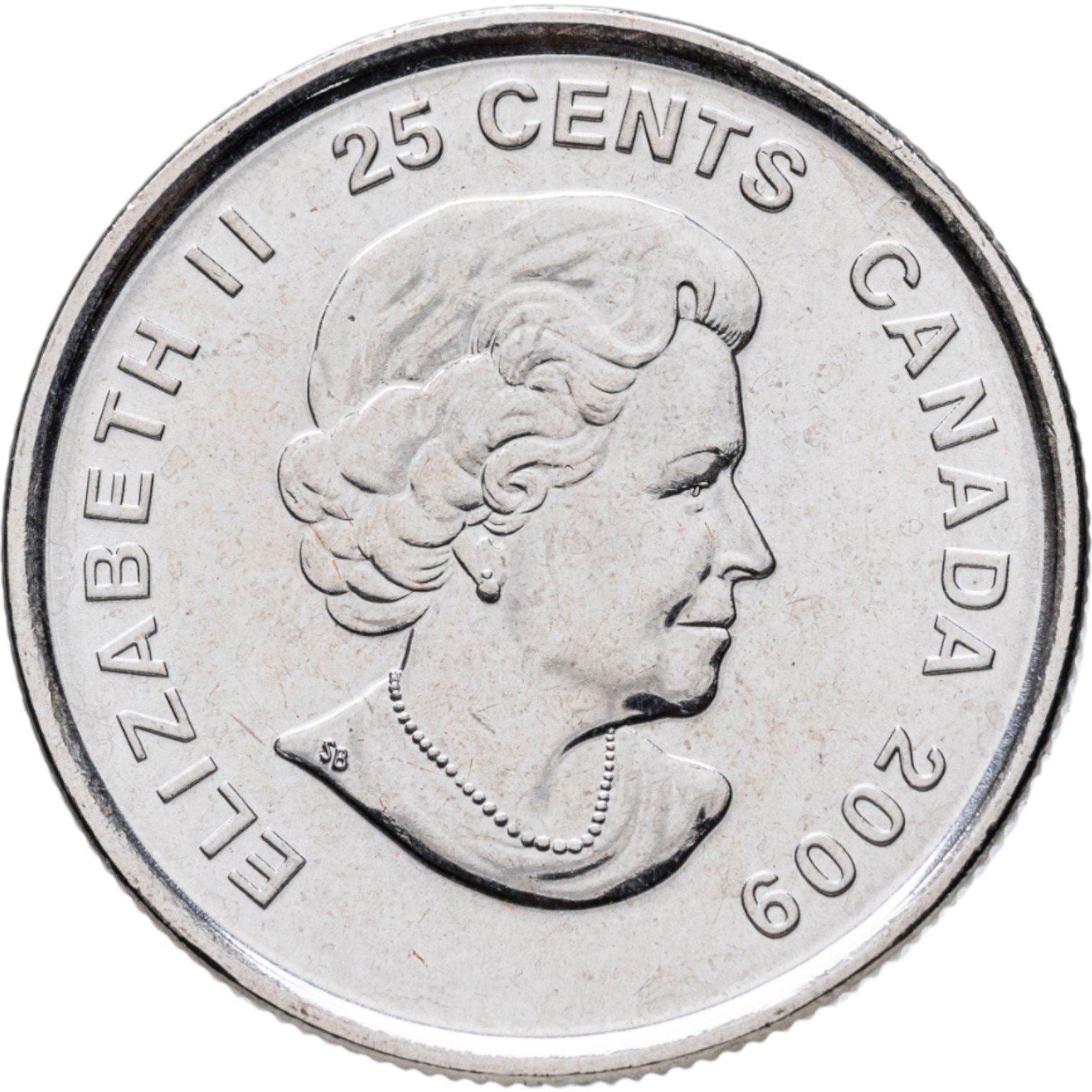 Canada | 25 Cents Coin | Nickel plated steel | Women's hockey | KM:1064 | 2009