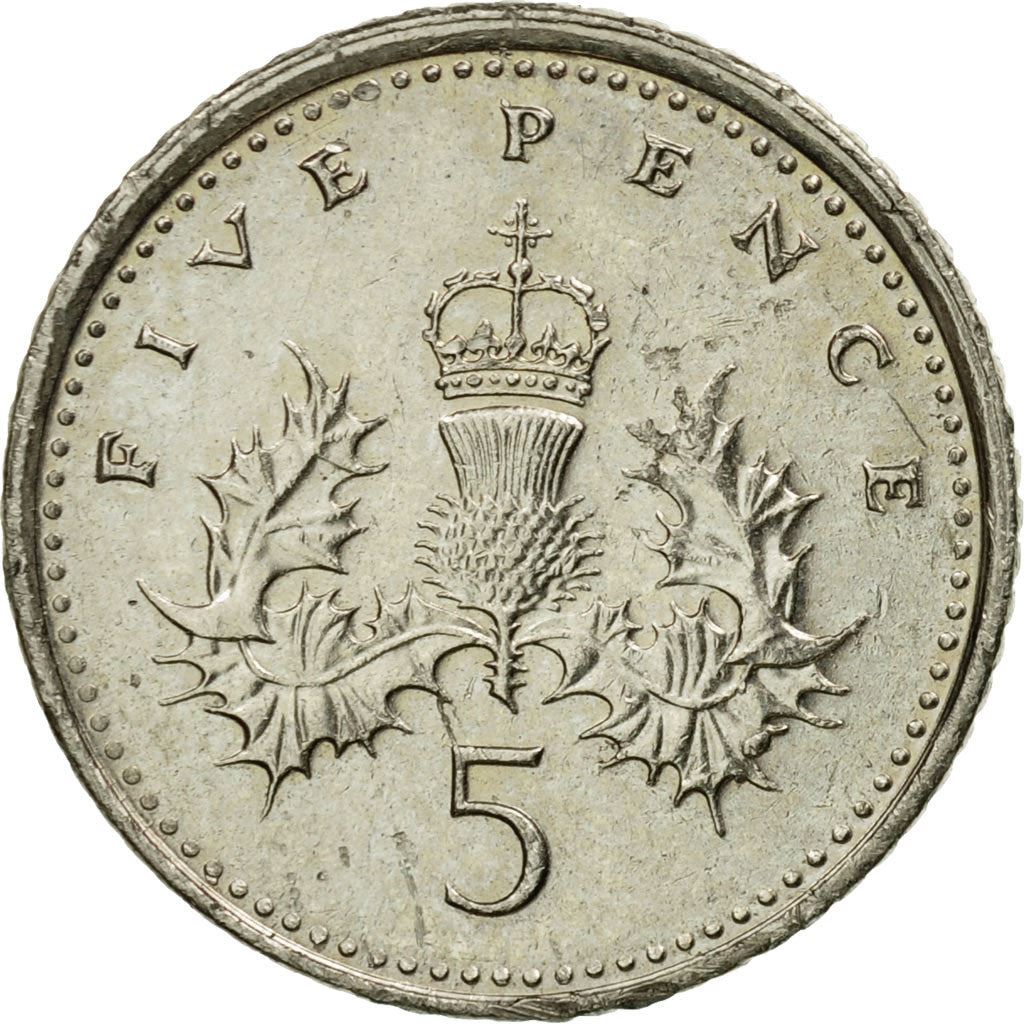 United Kingdom | 5 Pence Coin | Elizabeth II | Km:988 | 1998 - 2008