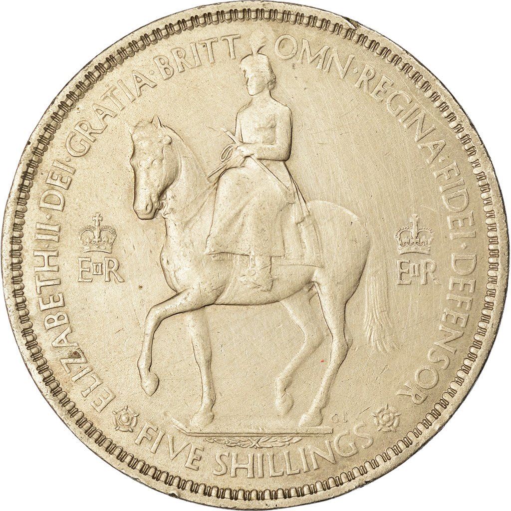 United Kingdom | 5 Shillings Coin | Coronation | KM:894 | 1953