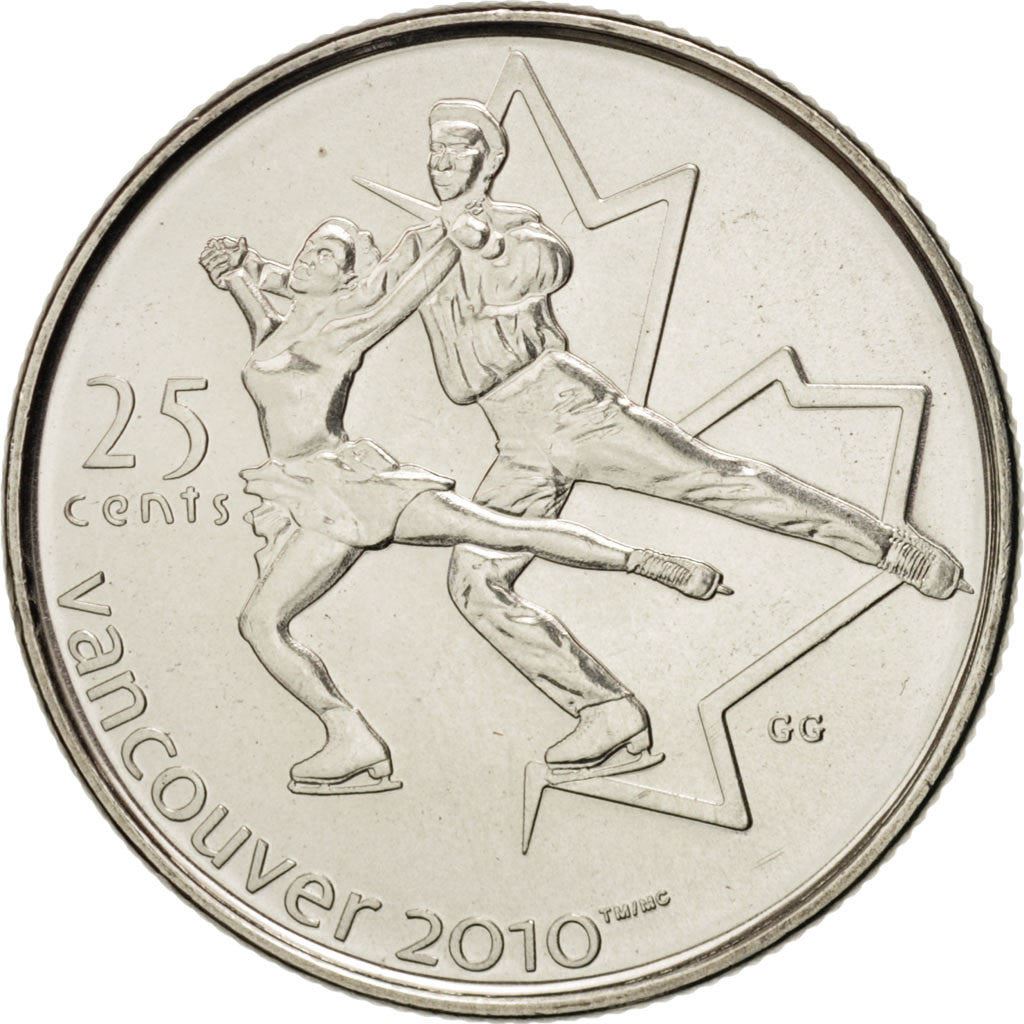 Canada | 25 Cents Coin | Nickel plated steel | Figure skating | KM:766 | 2008
